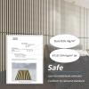 imageArt3d 4pcs107 x 8in Slat Acoustic Panel for Wall and Ceiling 3D Fluted Sound Absorbing Panel with Wood Finish Dark WalnutWhite Elm