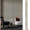 imageArt3d 4pcs107 x 8in Slat Acoustic Panel for Wall and Ceiling 3D Fluted Sound Absorbing Panel with Wood Finish Dark WalnutWhite Elm