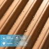 imageArt3d 8 Pack 104quot x 63quot Slat Wall Paneling Glossy Metal Finish WPC Soundproof 3D Wall Panels Wavy Sound Absorbing Panels for Interior Wall Decor Living Room Bedroom  Sparkling GoldSparkling Gold