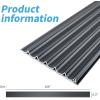 imageArt3d 8 Pack 104quot x 63quot Slat Wall Paneling Glossy Metal Finish WPC Soundproof 3D Wall Panels Wavy Sound Absorbing Panels for Interior Wall Decor Living Room Bedroom  Sparkling GoldSteel Gray
