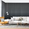 imageArt3d 8 Pack 104quot x 63quot Slat Wall Paneling Glossy Metal Finish WPC Soundproof 3D Wall Panels Wavy Sound Absorbing Panels for Interior Wall Decor Living Room Bedroom  Sparkling GoldSteel Gray