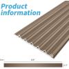 imageArt3d 8 Pack 104quot x 63quot Slat Wall Paneling Glossy Metal Finish WPC Soundproof 3D Wall Panels Wavy Sound Absorbing Panels for Interior Wall Decor Living Room Bedroom  Sparkling GoldTextured Brown