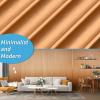 imageArt3d 8 Pack 104quot x 63quot Slat Wall Paneling Glossy Metal Finish WPC Soundproof 3D Wall Panels Wavy Sound Absorbing Panels for Interior Wall Decor Living Room Bedroom  Sparkling GoldSparkling Gold