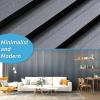 imageArt3d 8 Pack 104quot x 67quot Slat Wall Paneling Glossy Metal Finish WPC Soundproof 3D Wall Panels 3D Sound Absorbing Panels for Interior Wall Decor Living Room Bedroom  Sparkling GoldSteel Gray