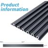 imageArt3d 8 Pack 104quot x 67quot Slat Wall Paneling Glossy Metal Finish WPC Soundproof 3D Wall Panels 3D Sound Absorbing Panels for Interior Wall Decor Living Room Bedroom  Sparkling GoldSteel Gray