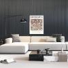 imageArt3d 8 Pack 104quot x 67quot Slat Wall Paneling Glossy Metal Finish WPC Soundproof 3D Wall Panels 3D Sound Absorbing Panels for Interior Wall Decor Living Room Bedroom  Sparkling GoldSteel Gray