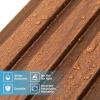 imageArt3d 8 Pack 104quot x 67quot Slat Wall Paneling Glossy Metal Finish WPC Soundproof 3D Wall Panels 3D Sound Absorbing Panels for Interior Wall Decor Living Room Bedroom  Sparkling GoldWarm Teak