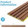 imageArt3d 8 Pack 104quot x 67quot Slat Wall Paneling Glossy Metal Finish WPC Soundproof 3D Wall Panels 3D Sound Absorbing Panels for Interior Wall Decor Living Room Bedroom  Sparkling GoldWarm Teak