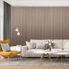 imageArt3d 8 Pack 104quot x 67quot Slat Wall Paneling Glossy Metal Finish WPC Soundproof 3D Wall Panels 3D Sound Absorbing Panels for Interior Wall Decor Living Room Bedroom  Sparkling GoldTextured Brown