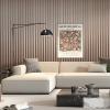 imageArt3d 8 Pack 104quot x 67quot Slat Wall Paneling Glossy Metal Finish WPC Soundproof 3D Wall Panels 3D Sound Absorbing Panels for Interior Wall Decor Living Room Bedroom  Sparkling GoldTextured Brown