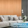 imageArt3d 8 Pack 104quot x 67quot Slat Wall Paneling Glossy Metal Finish WPC Soundproof 3D Wall Panels 3D Sound Absorbing Panels for Interior Wall Decor Living Room Bedroom  Sparkling GoldSparkling Gold