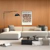 imageArt3d 8 Pack 104quot x 67quot Slat Wall Paneling Glossy Metal Finish WPC Soundproof 3D Wall Panels 3D Sound Absorbing Panels for Interior Wall Decor Living Room Bedroom  Sparkling GoldSparkling Gold
