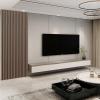 imageArt3d 8Pack WPC Wood Slat Wall Panel for Interior Wall Dcor 3D Wood Fluted Acoustic Wall Paneling for Living Room Bedroom Home ampamp Office Accent Wall Decor  96 x 6 Inch WalnutWalnut