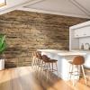 imageArt3d Natural Bamboo Wall Panel for Interior Wall Decor Renewable Pole Wrap Wainscoting Paneling for Wall Ceiling Furniture Cabinet Office 12 x 96 Inch  CarbonizedDark Burned
