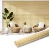 imageArt3d Natural Bamboo Wall Panel for Interior Wall Decor Renewable Pole Wrap Wainscoting Paneling for Wall Ceiling Furniture Cabinet Office 12 x 96 Inch  CarbonizedRaw