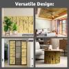 imageArt3d Natural Bamboo Wall Panel for Interior Wall Decor Renewable Pole Wrap Wainscoting Paneling for Wall Ceiling Furniture Cabinet Office 12 x 96 Inch  CarbonizedLight Burned