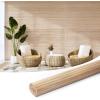 imageArt3d Natural Bamboo Wall Panel for Interior Wall Decor Renewable Pole Wrap Wainscoting Paneling for Wall Ceiling Furniture Cabinet Office 12 x 96 Inch  CarbonizedCarbonized