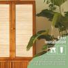 imageArt3d Natural Bamboo Wall Panel for Interior Wall Decor Renewable Pole Wrap Wainscoting Paneling for Wall Ceiling Furniture Cabinet Office 12 x 96 Inch  CarbonizedLightcarbonized