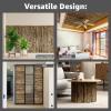 imageArt3d Natural Bamboo Wall Panel for Interior Wall Decor Renewable Pole Wrap Wainscoting Paneling for Wall Ceiling Furniture Cabinet Office 12 x 96 Inch  CarbonizedDark Burned