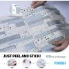 imageArt3d Peel and Stick Brick Kitchen Backsplash SelfAdhesive Wall Tile Stone Design 10 Sheets Blue Marble 30  30cm A17020P10Marble