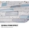 imageArt3d Peel and Stick Brick Kitchen Backsplash SelfAdhesive Wall Tile Stone Design 10 Sheets Blue Marble 30  30cm A17020P10Marble