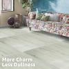 imageArt3d Peel and Stick Vinyl Floor Tiles 30Pack 12 x 12 inch Self Adhesive Waterproof Flooring Wood Planks for Kitchen Dining Room Bedrooms Cover 30 Sq Ft Dark Brown OakWhiteWashed