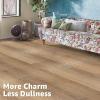 imageArt3d Peel and Stick Vinyl Floor Tiles 30Pack 12 x 12 inch Self Adhesive Waterproof Flooring Wood Planks for Kitchen Dining Room Bedrooms Cover 30 Sq Ft Dark Brown OakLight Brown