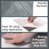 imageArt3d Peel and Stick Vinyl Floor Tiles 30Pack 12 x 12 inch Self Adhesive Waterproof Flooring Wood Planks for Kitchen Dining Room Bedrooms Cover 30 Sq Ft Dark Brown OakHerringbone  Grey