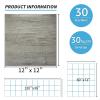 imageArt3d Peel and Stick Vinyl Floor Tiles 30Pack 12 x 12 inch Self Adhesive Waterproof Flooring Wood Planks for Kitchen Dining Room Bedrooms Cover 30 Sq Ft Dark Brown OakTaupe