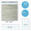 imageArt3d Peel and Stick Vinyl Floor Tiles 30Pack 12 x 12 inch Self Adhesive Waterproof Flooring Wood Planks for Kitchen Dining Room Bedrooms Cover 30 Sq Ft Dark Brown OakWhiteWashed