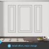 imageArt3d Premade Bilinear Frame Accent Molding Set PreCut Decorative Wainscoting Panel for Home Dcor ReadytoAssemble GlueOn Wall Trim for Living Room Bedroom Corridor 3 Whole Bilinear FrameWhite  Style 2