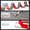 imageArt3d Self Adhesive Vinyl Floor Transition Strip Laminate Floor Strip Floor Flat Divider Strip for Joining Floor Gaps Carpet Threshold Transition Floor Tiles 10 FT 157in WhiteWashedGray