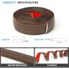 imageArt3d Self Adhesive Vinyl Floor Transition Strip Laminate Floor Strip Floor Flat Divider Strip for Joining Floor Gaps Carpet Threshold Transition Floor Tiles 10 FT 157in WhiteWashedBrown