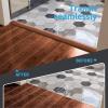imageArt3d Self Adhesive Vinyl Floor Transition Strip Laminate Floor Strip Floor Flat Divider Strip for Joining Floor Gaps Carpet Threshold Transition Floor Tiles 10 FT 157in WhiteWashedCherry