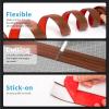 imageArt3d Self Adhesive Vinyl Floor Transition Strip Laminate Floor Strip Floor Flat Divider Strip for Joining Floor Gaps Carpet Threshold Transition Floor Tiles 10 FT 157in WhiteWashedCherry