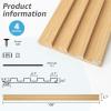 imageArt3d Slat Wood Wall Paneling for Interior and Ceiling Decoration  Pack of 4pcs  1pc EndTrim Size 108 x 57in Oak