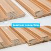 imageArt3d Slat Wood Wall Paneling for Interior and Ceiling Decoration  Pack of 4pcs  1pc EndTrim Size 108 x 57in Oak