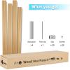 imageArt3d Slat Wood Wall Paneling for Interior and Ceiling Decoration  Pack of 4pcs  1pc EndTrim Size 108 x 57in Oak