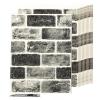 imageArt3d 10 Pcs 3D Peel and Stick Foam Brick Wall Panels Gray BrownGray Stone