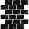 imageArt3d 10Sheet Peel and Stick Backsplash 12 in x 12 in Subway Tiles in Marble DesignBlack Marble