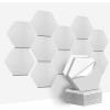 imageArt3d 12 Pcs Hexagon Acoustic Panels High Density Sound Absorbing Panels Soundproof Wall Panels For Home Sound Insulation Beveled Edge Tiles Light GreyWhite