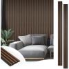 imageArt3d 8Pack WPC Wood Slat Wall Panel for Interior Wall Dcor 3D Wood Fluted Acoustic Wall Paneling for Living Room Bedroom Home ampamp Office Accent Wall Decor  96 x 6 Inch WalnutWalnut