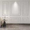 imageArt3d Premade Bilinear Frame Accent Molding Set PreCut Decorative Wainscoting Panel for Home Dcor ReadytoAssemble GlueOn Wall Trim for Living Room Bedroom Corridor 3 Whole Bilinear FrameWhite  Style 1