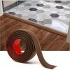 imageArt3d Self Adhesive Vinyl Floor Transition Strip Laminate Floor Strip Floor Flat Divider Strip for Joining Floor Gaps Carpet Threshold Transition Floor Tiles 10 FT 157in WhiteWashedCherry