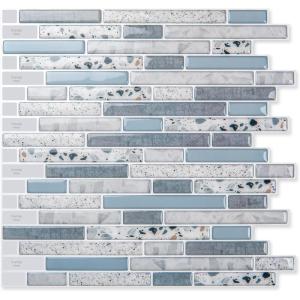 imageArt3d 10Piece Stick on Backsplash Tile for Kitchen30  30cm Vinyl Decorative Tiles Marble A17083P10A85