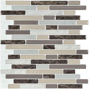 imageArt3d 10Piece Stick on Backsplash Tile for Kitchen30  30cm Vinyl Decorative Tiles Marble A17083P10Marble