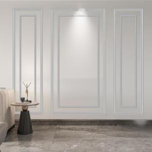 imageArt3d Premade Bilinear Frame Accent Molding Set PreCut Decorative Wainscoting Panel for Home Dcor ReadytoAssemble GlueOn Wall Trim for Living Room Bedroom Corridor 3 Whole Bilinear FrameWhite  Style 2