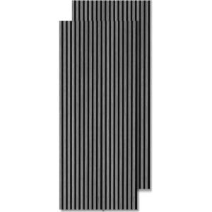 imageWarm Sand Slatted Acoustic Panels for Wall ampamp Ceiling  Sound Control Boards 2Pack 94quot x 24quotAshen Oak