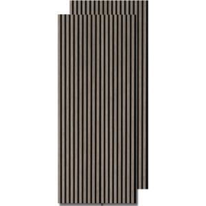 imageWarm Sand Slatted Acoustic Panels for Wall ampamp Ceiling  Sound Control Boards 2Pack 94quot x 24quotClassic Oak