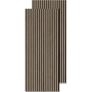 imageWarm Sand Slatted Acoustic Panels for Wall ampamp Ceiling  Sound Control Boards 2Pack 94quot x 24quotWarm Sand